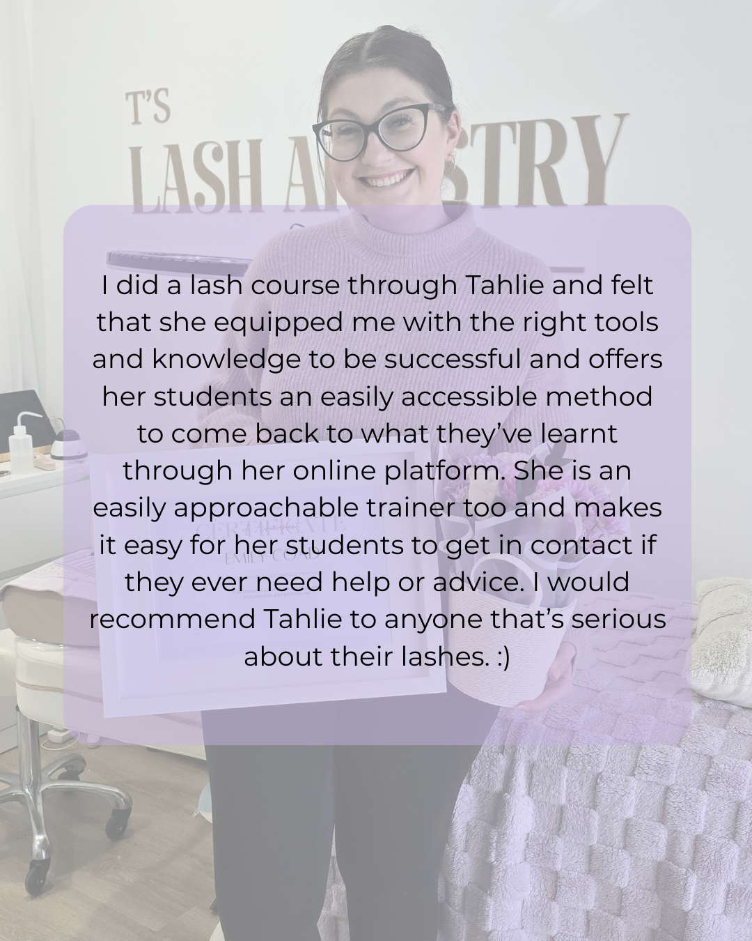 Student testimonial