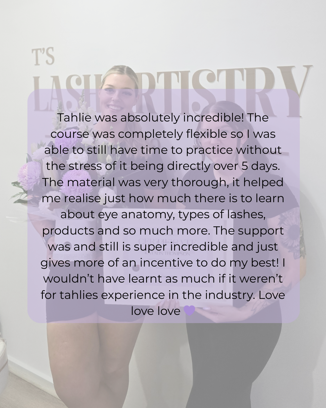 Student testimonial